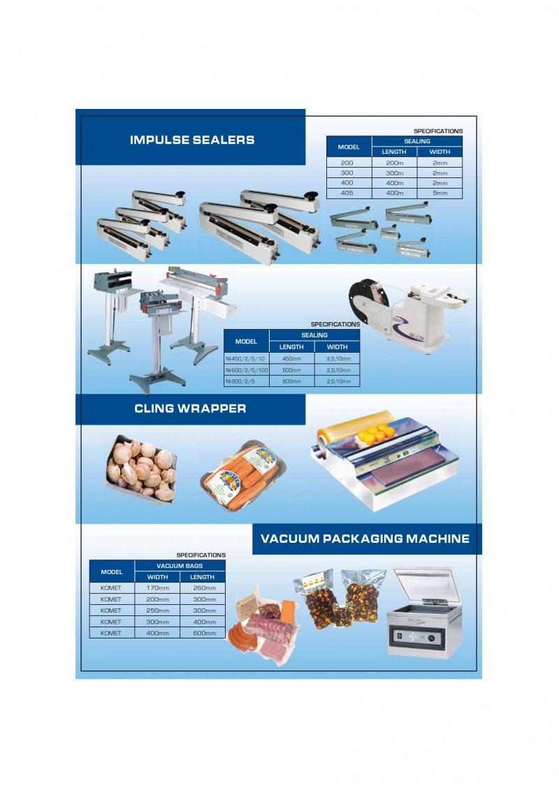 Sealers of different sizes and widths for every purpose